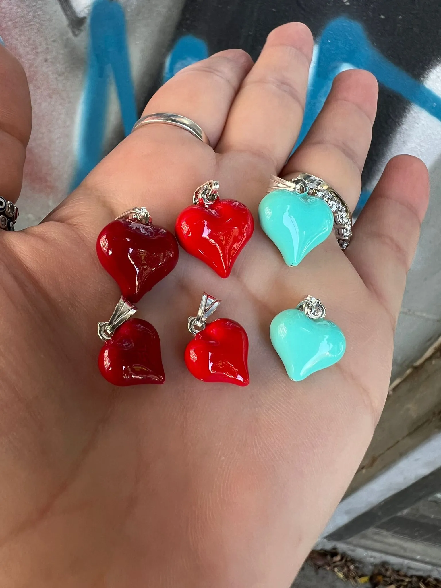 Israeli jewelry Heart pendant on a silver chain.