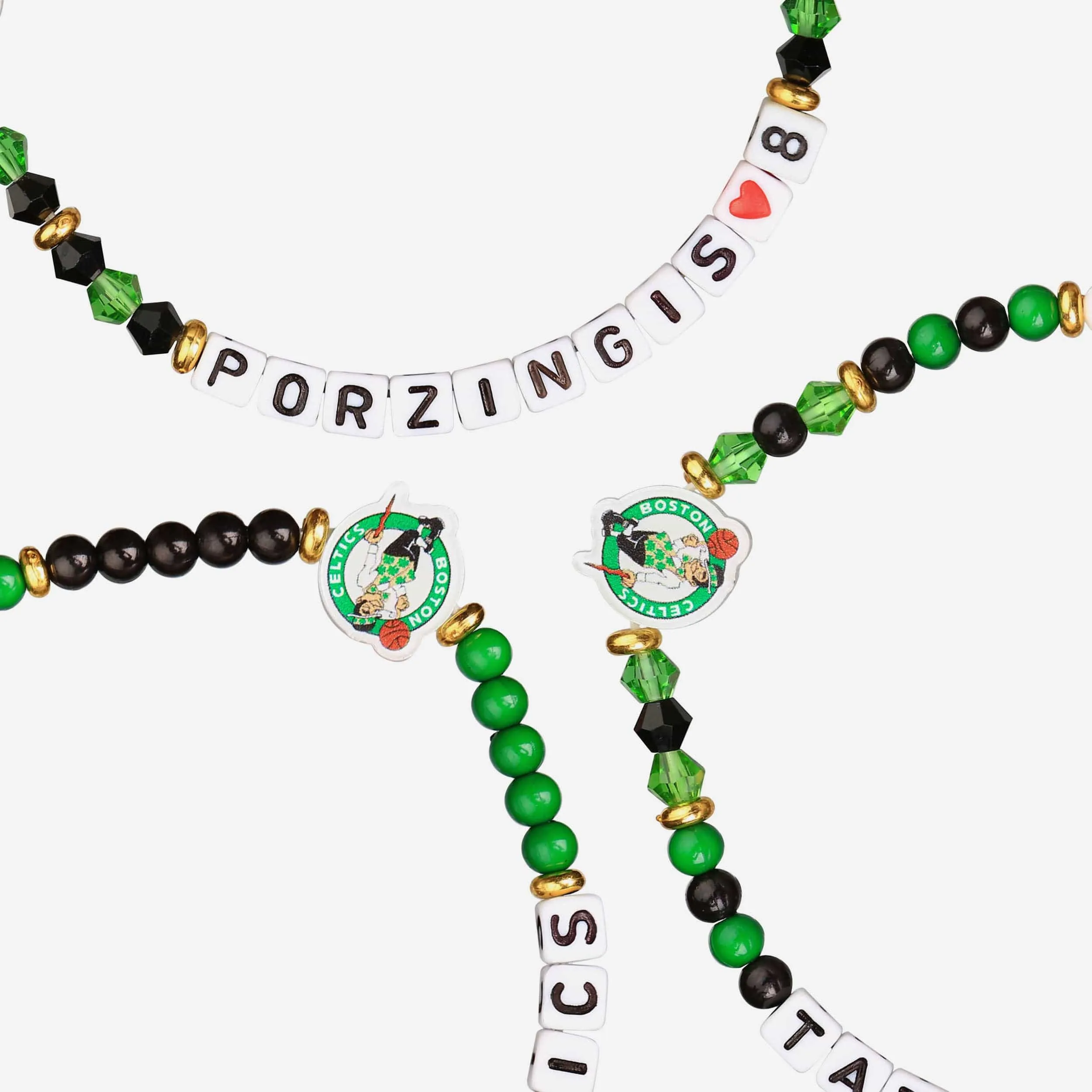 Jayson Tatum & Kristaps Porzingis Boston Celtics 3 Pack Player Friendship Bracelet