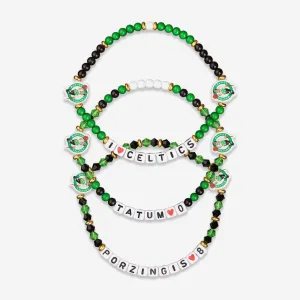 Jayson Tatum & Kristaps Porzingis Boston Celtics 3 Pack Player Friendship Bracelet