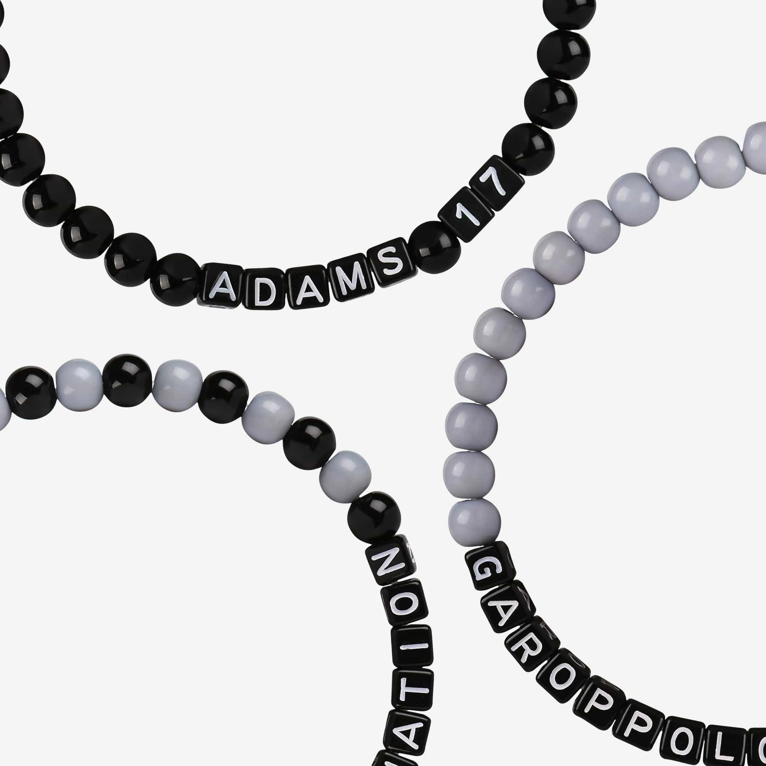 Jimmy Garoppolo & Davante Adams Las Vegas Raiders 3 Pack Player Beaded Friendship Bracelet