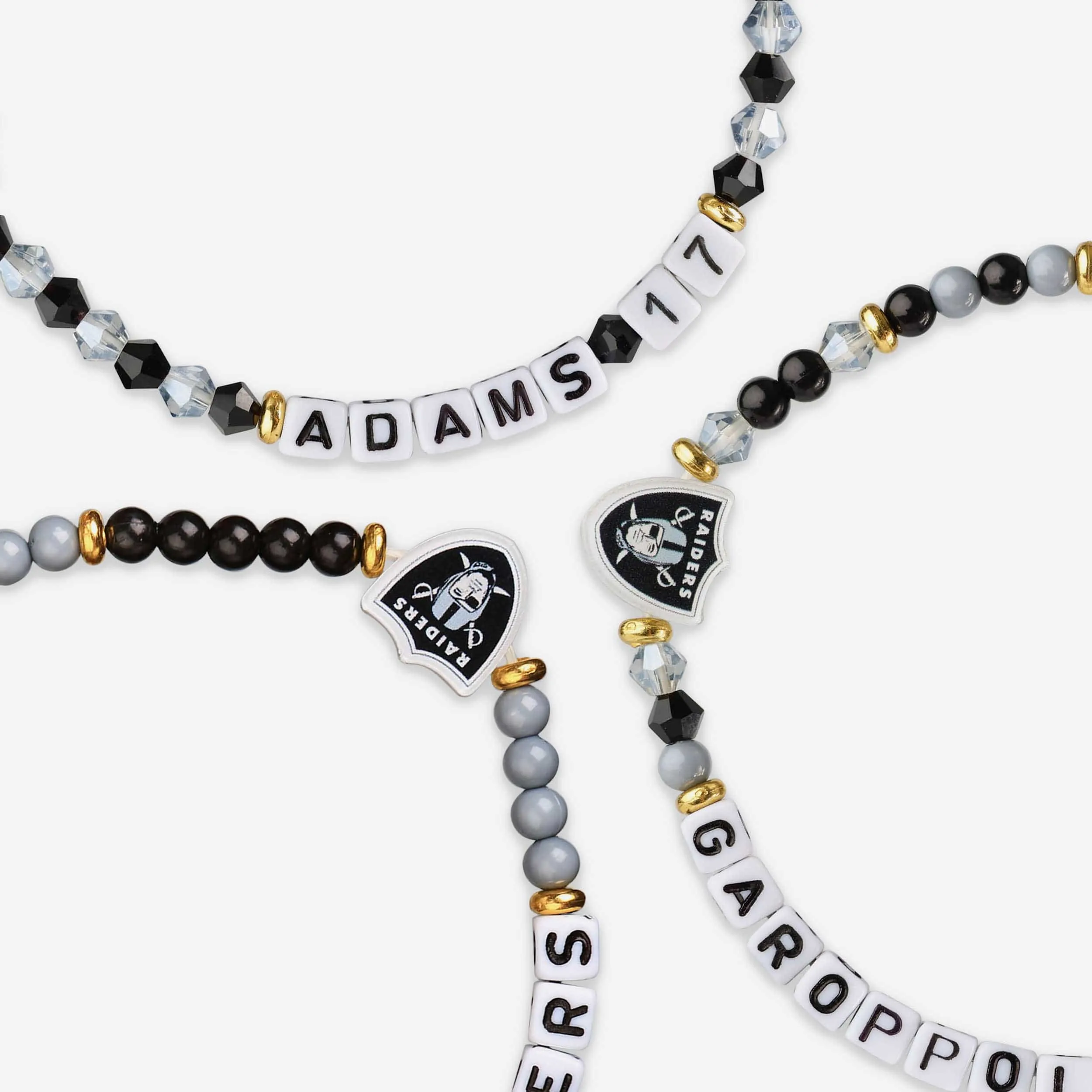 Jimmy Garoppolo & Davante Adams Las Vegas Raiders 3 Pack Player Friendship Bracelet