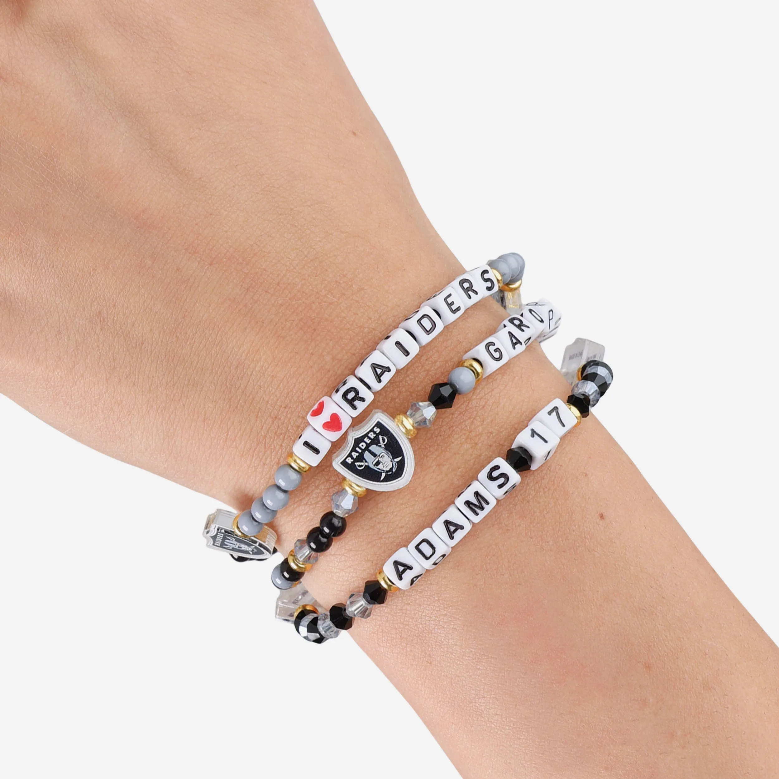 Jimmy Garoppolo & Davante Adams Las Vegas Raiders 3 Pack Player Friendship Bracelet