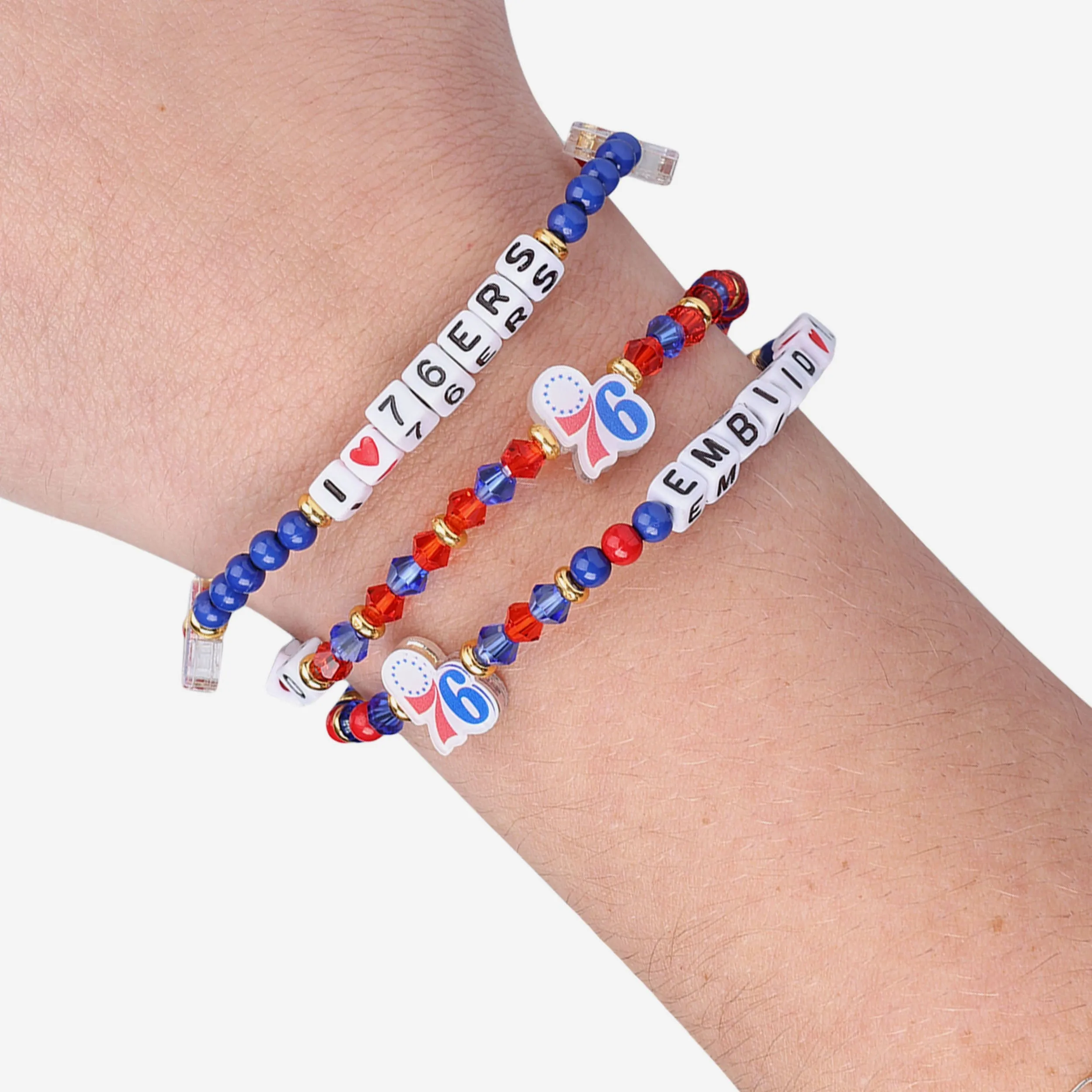 Joel Embiid & Tyrese Maxey Philadelphia 76ers 3 Pack Player Friendship Bracelet