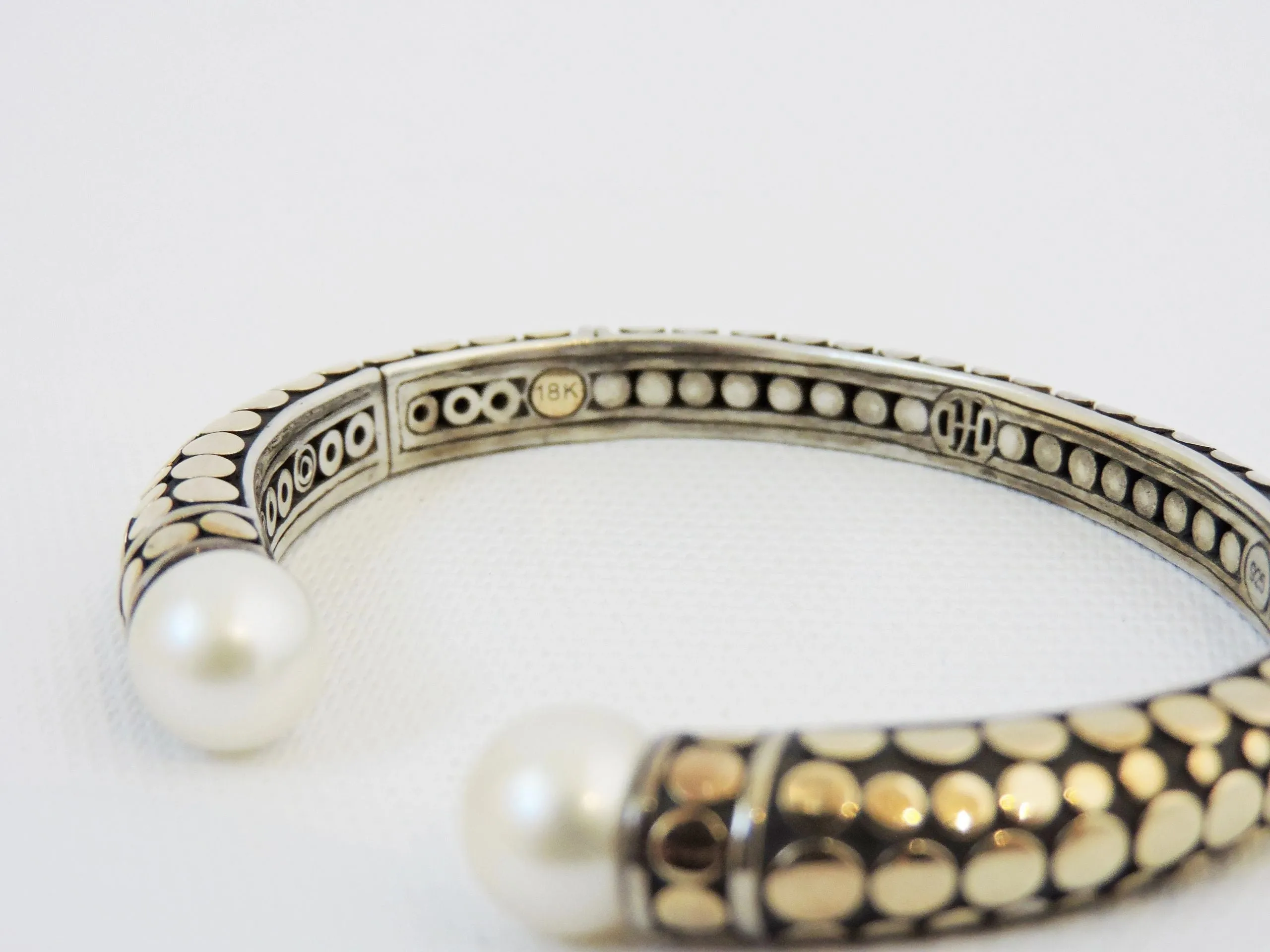 John Hardy Dot Pearl Kick Cuff