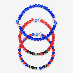 Josh Allen & Stefon Diggs Buffalo Bills 3 Pack Player Beaded Friendship Bracelet