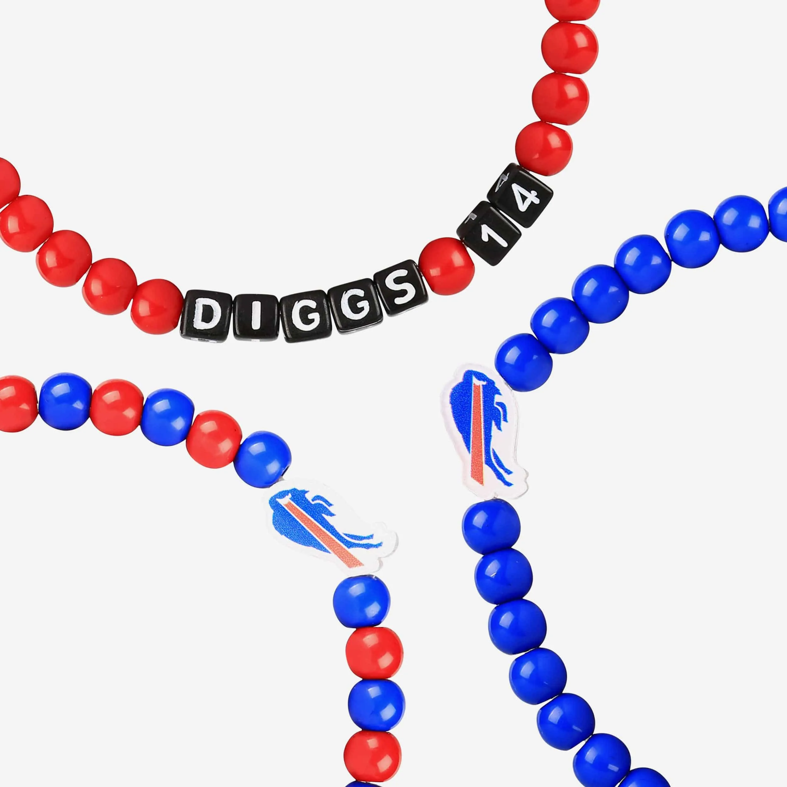 Josh Allen & Stefon Diggs Buffalo Bills 3 Pack Player Beaded Friendship Bracelet