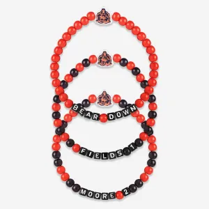 Justin Fields & DJ Moore Chicago Bears 3 Pack Player Beaded Friendship Bracelet