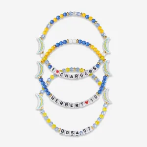 Justin Herbert & Joey Bosa Los Angeles Chargers 3 Pack Player Friendship Bracelet