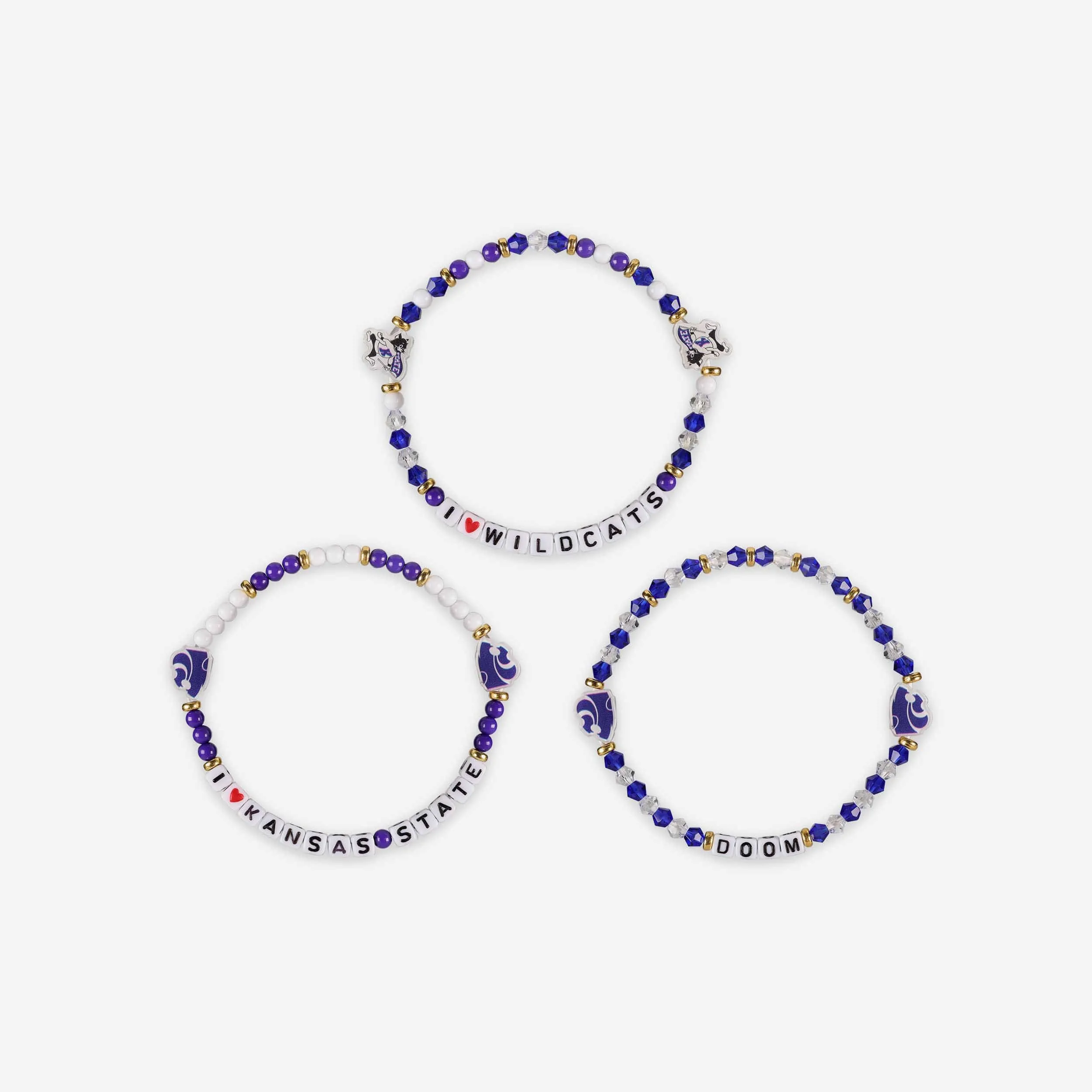 Kansas State Wildcats 3 Pack Friendship Bracelet