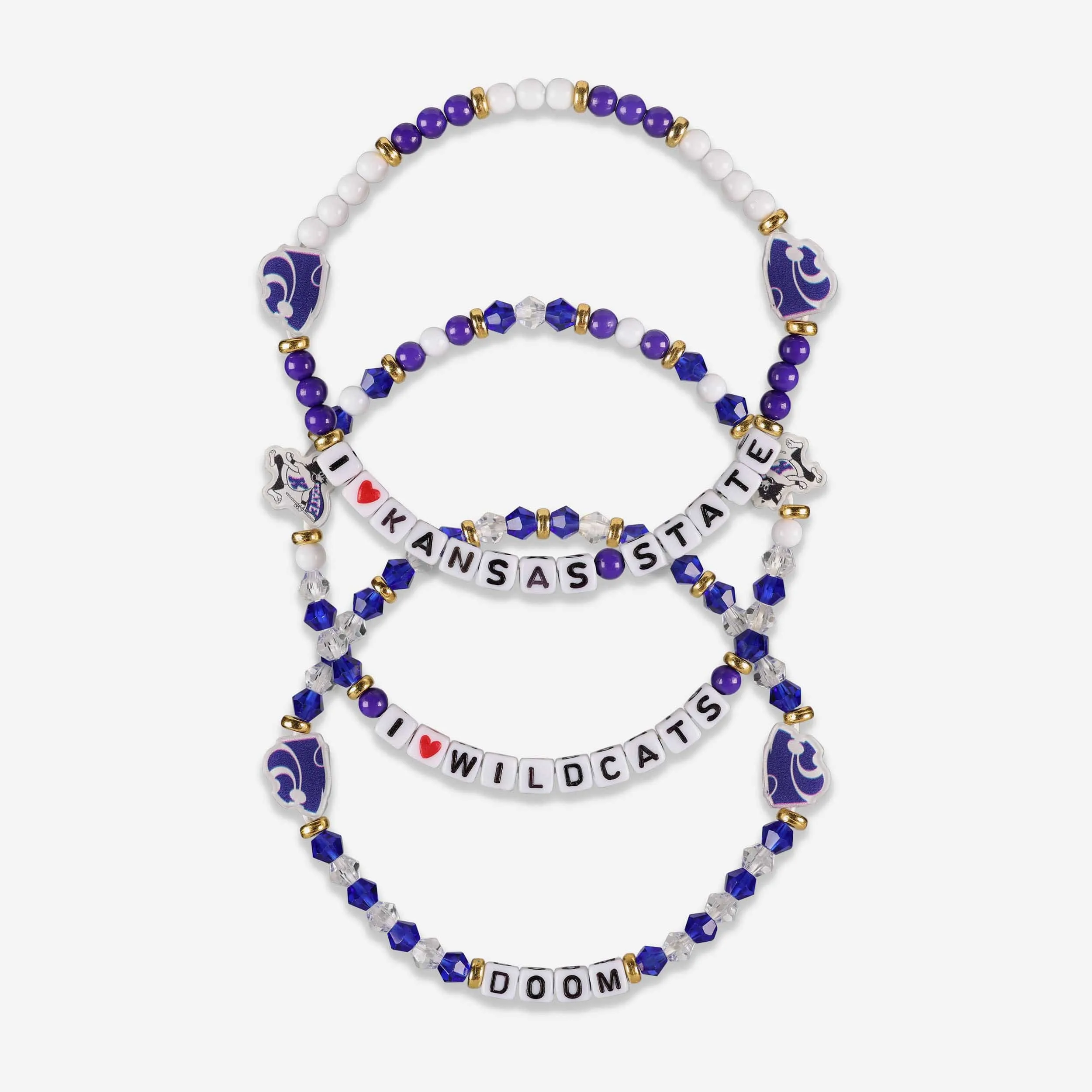 Kansas State Wildcats 3 Pack Friendship Bracelet