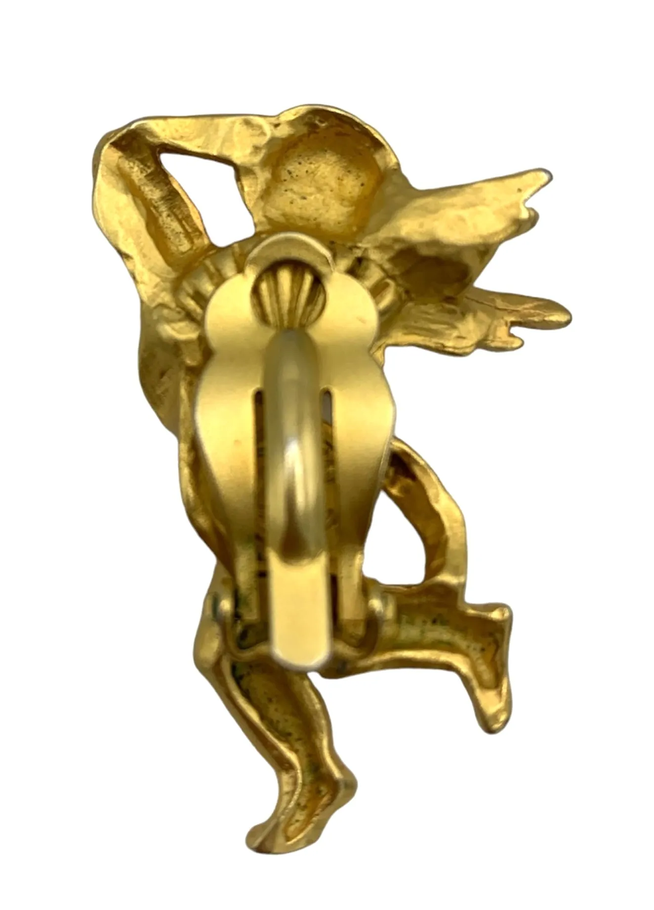 Karl Lagerfeld Matte Gold Archangel Gabriel & Michael Earrings