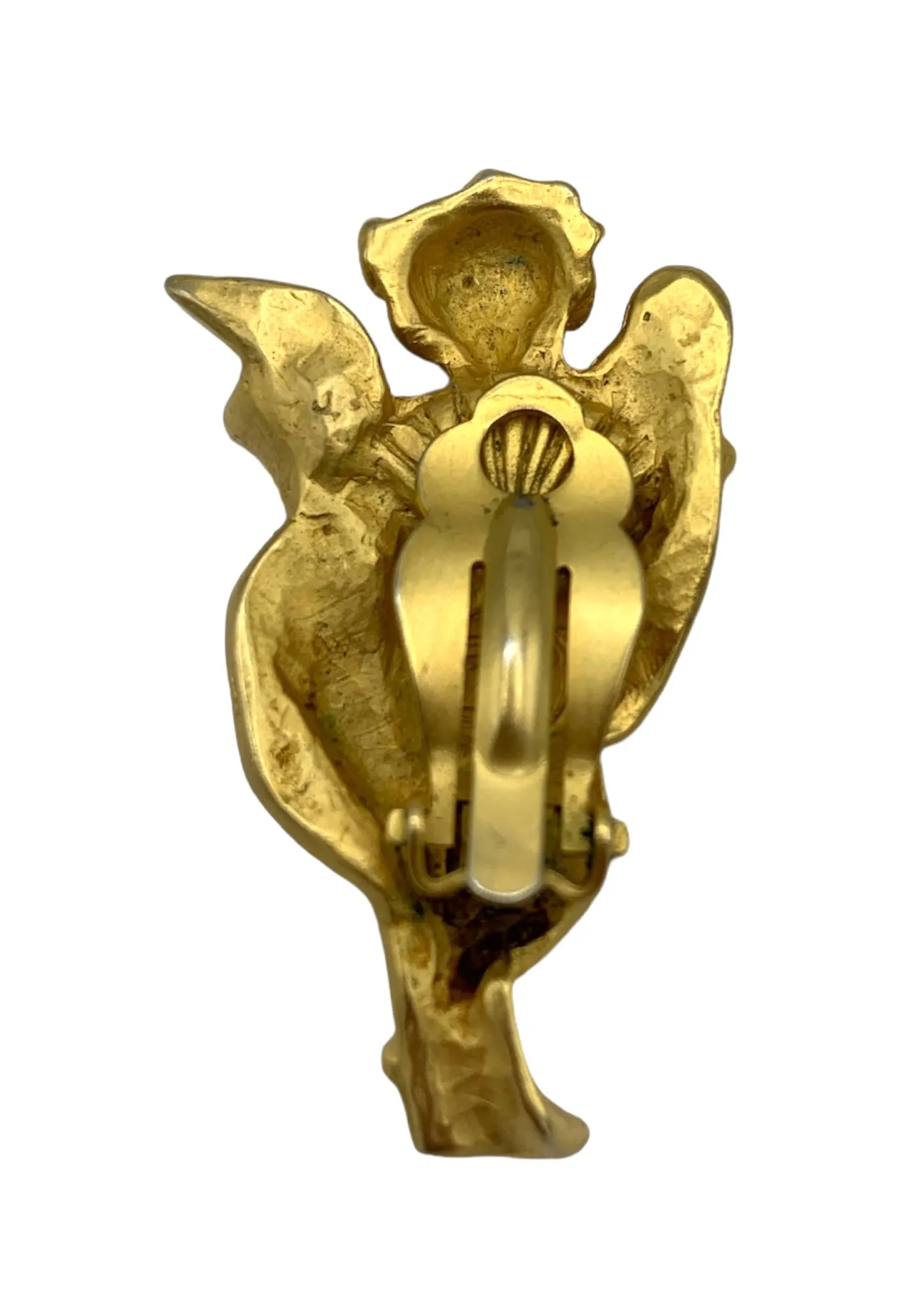 Karl Lagerfeld Matte Gold Archangel Gabriel & Michael Earrings