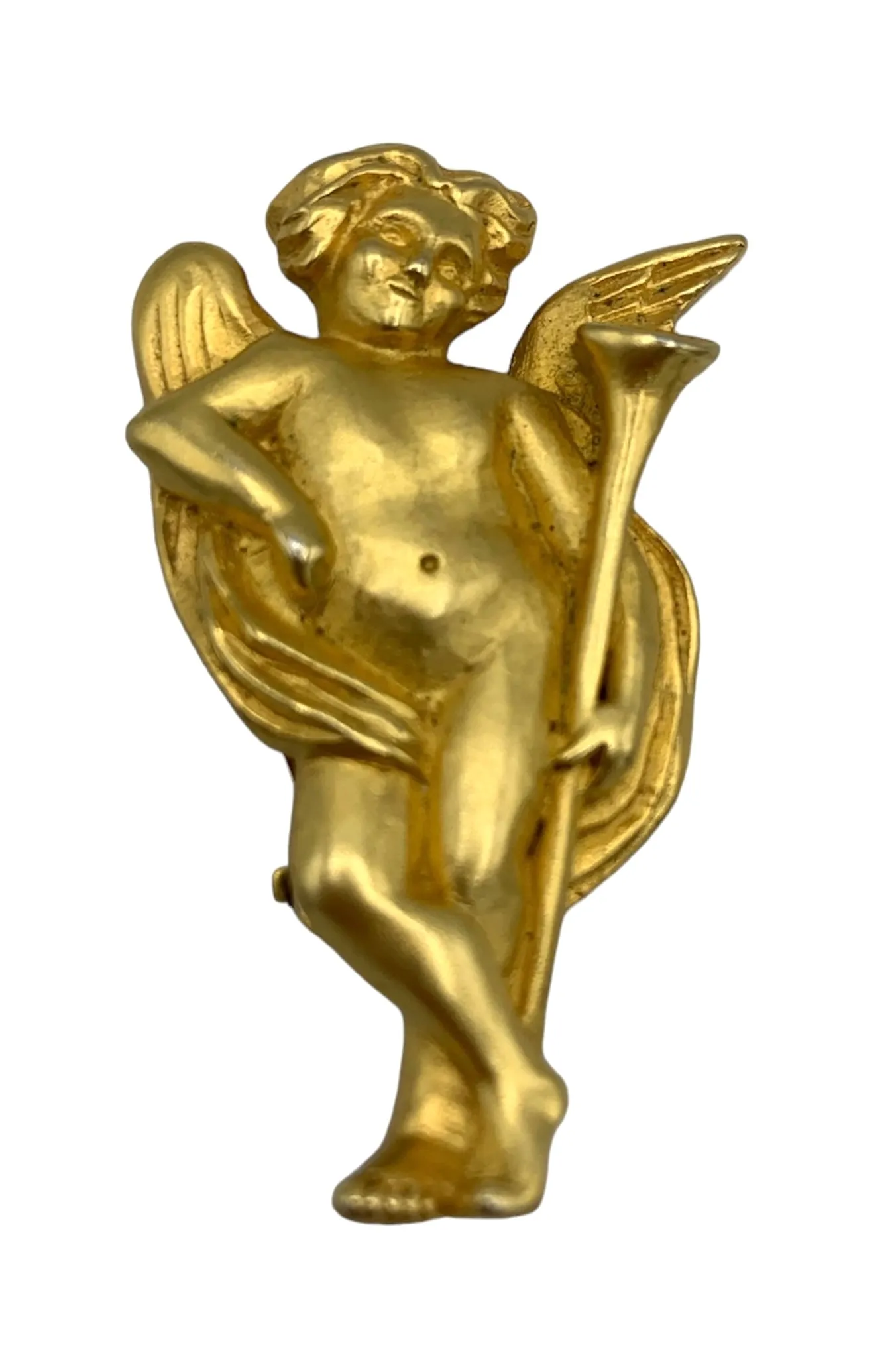 Karl Lagerfeld Matte Gold Archangel Gabriel & Michael Earrings