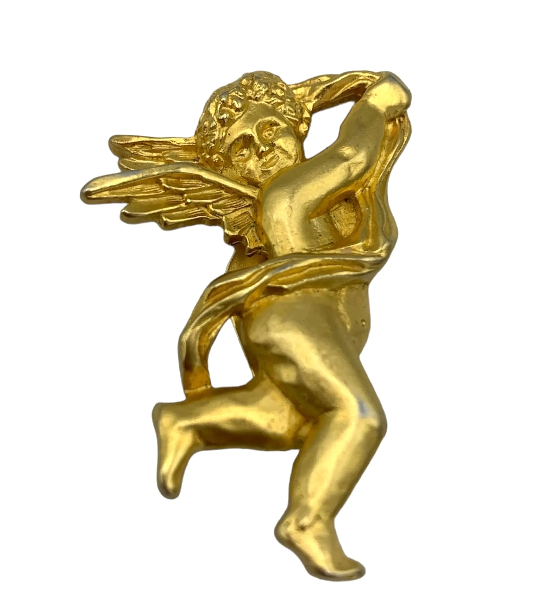 Karl Lagerfeld Matte Gold Archangel Gabriel & Michael Earrings