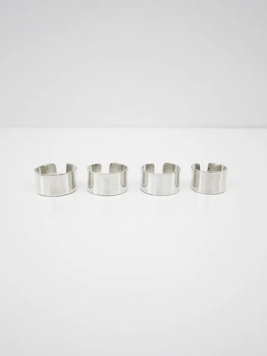 Kat Seale Set of 4 Rings, Sterling Silver