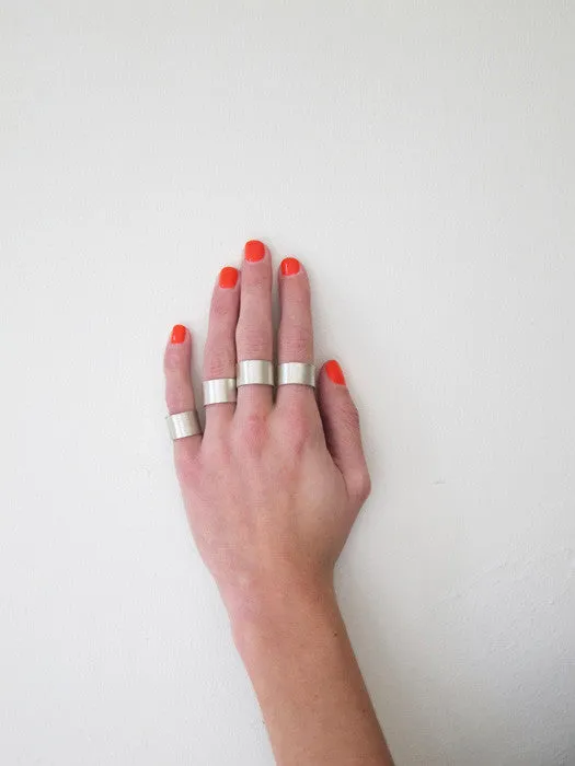 Kat Seale Set of 4 Rings, Sterling Silver