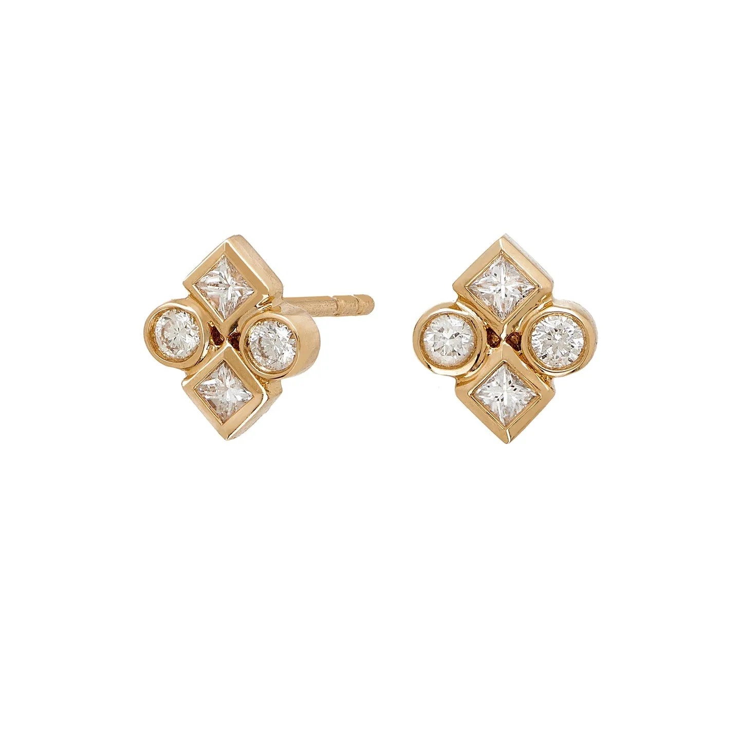 Kate White Diamond Studs