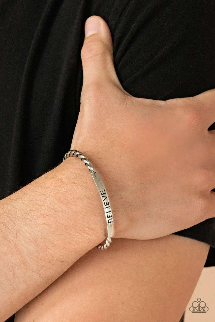 Keep Calm and Believe Silver Paparazzi Bracelet