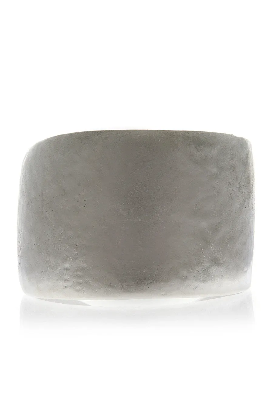 KENNETH JAY LANE SALIN Silver Satin Hammered Cuff