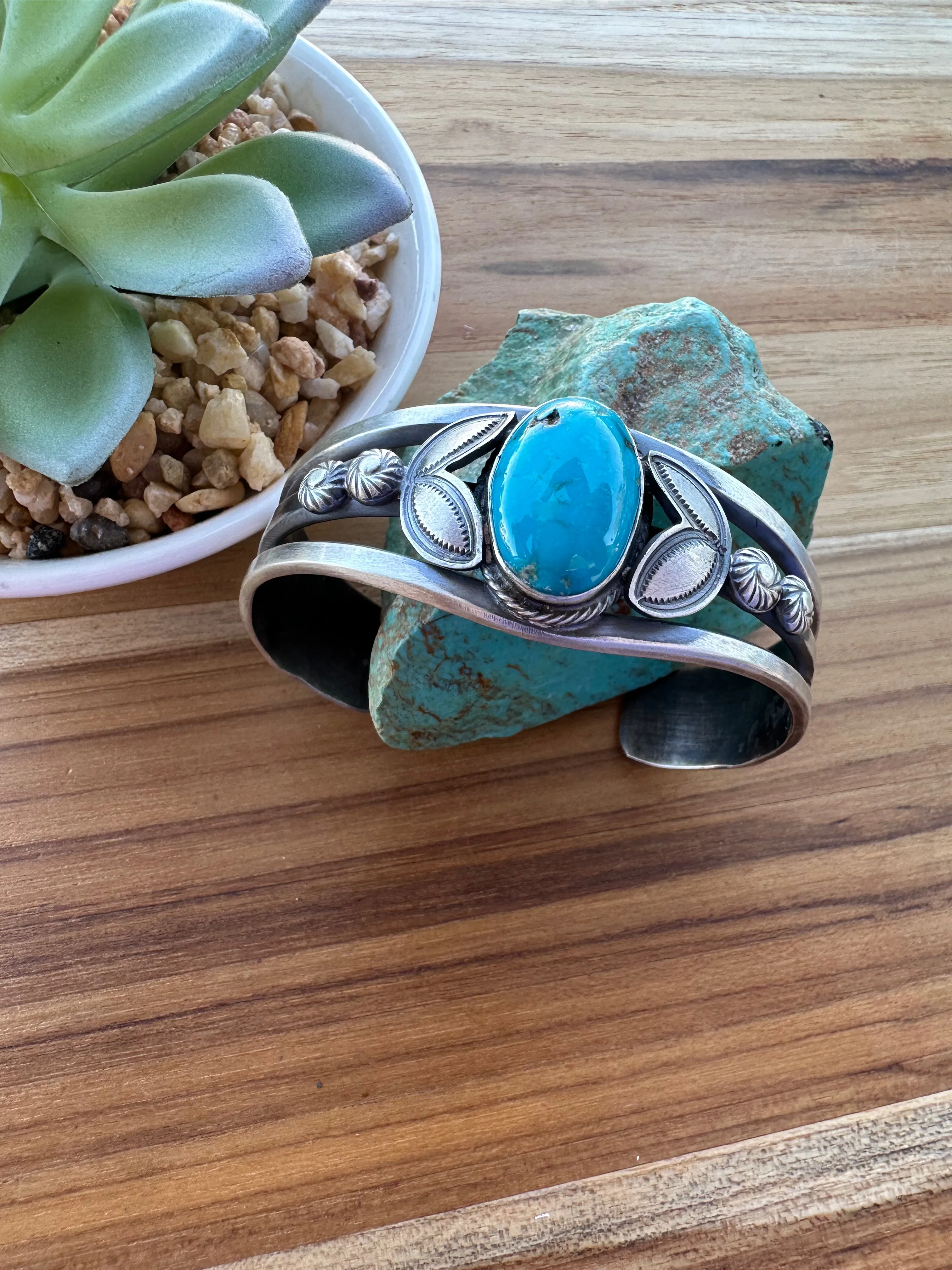 Kingman Single Stone Cuff Henry Morgan