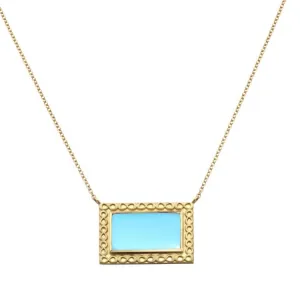 Kingman Turquoise Infinity Pendant