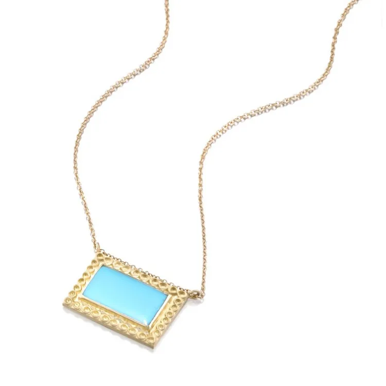 Kingman Turquoise Infinity Pendant
