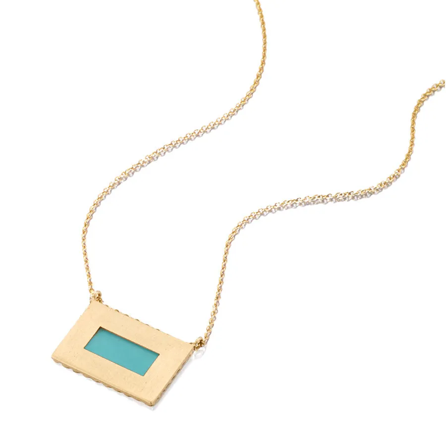 Kingman Turquoise Infinity Pendant
