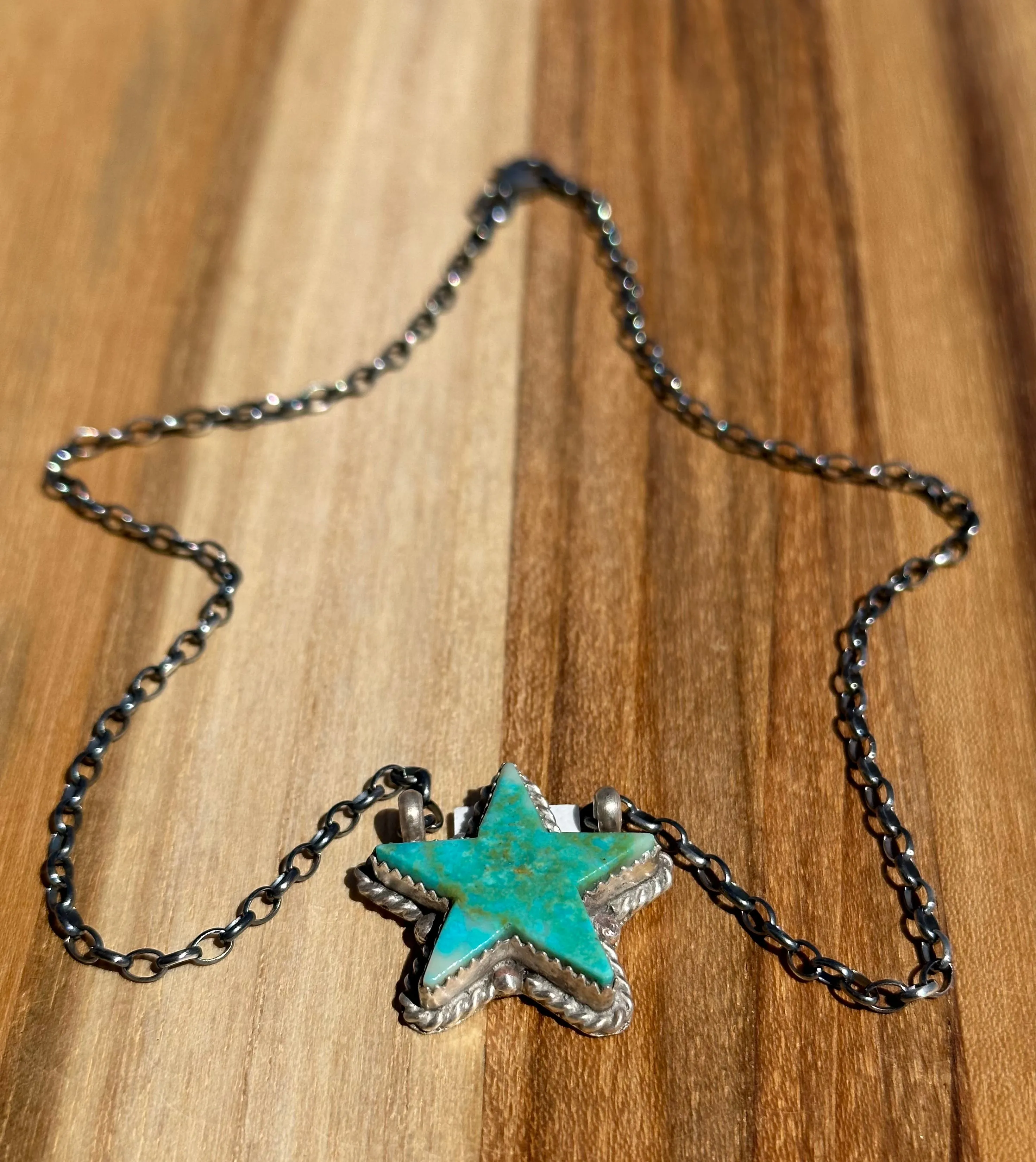 Kingman Turquoise Star Necklace