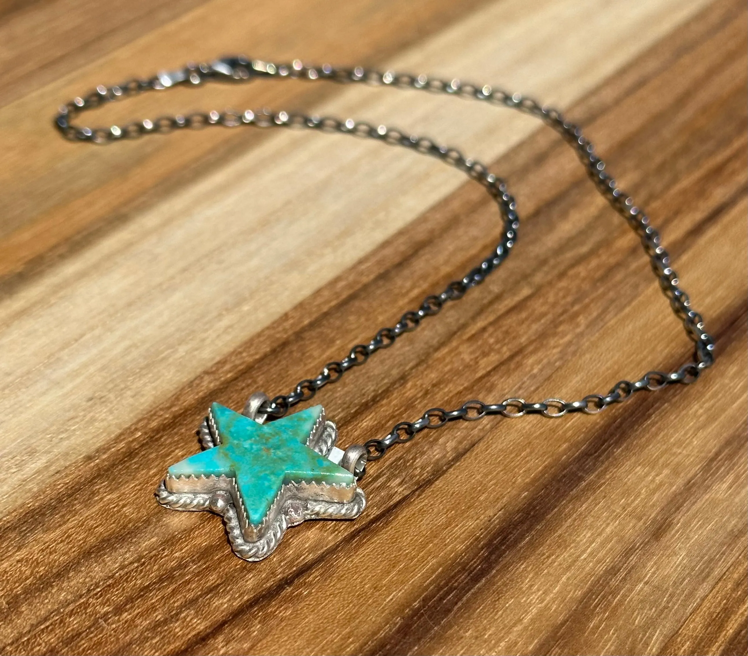 Kingman Turquoise Star Necklace