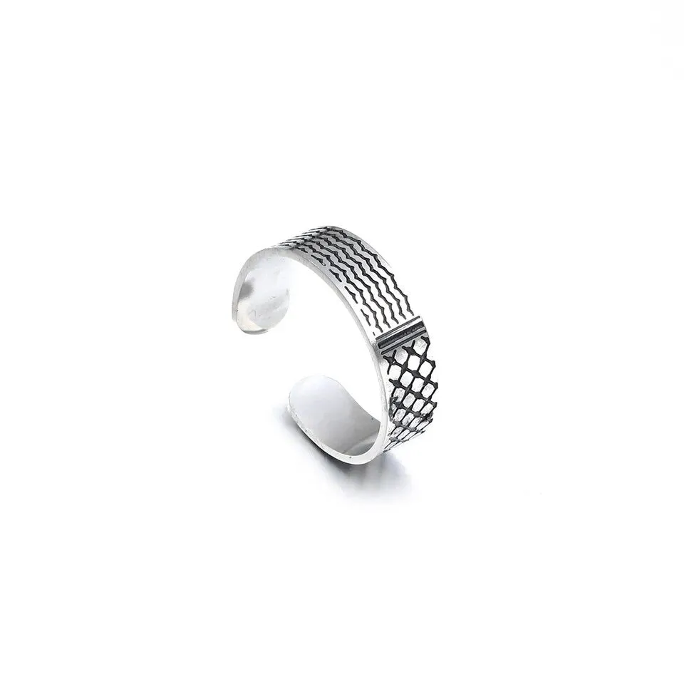 Kufiya Adjustable Ring Stainless Steel