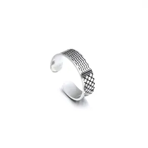 Kufiya Adjustable Ring Stainless Steel