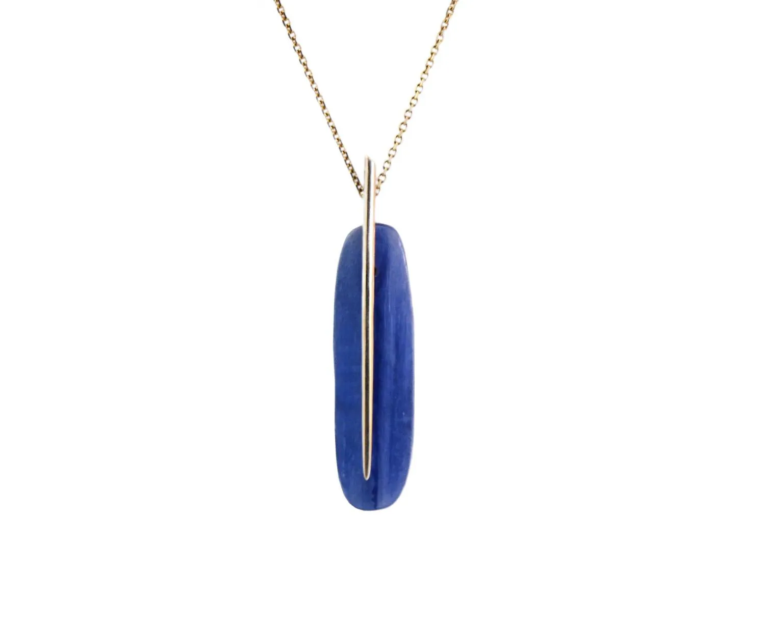 Kyanite Feather Pendant