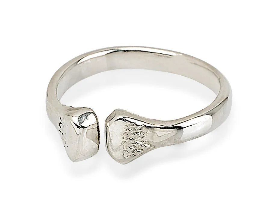 Ladies Nail Ring, Sterling Silver