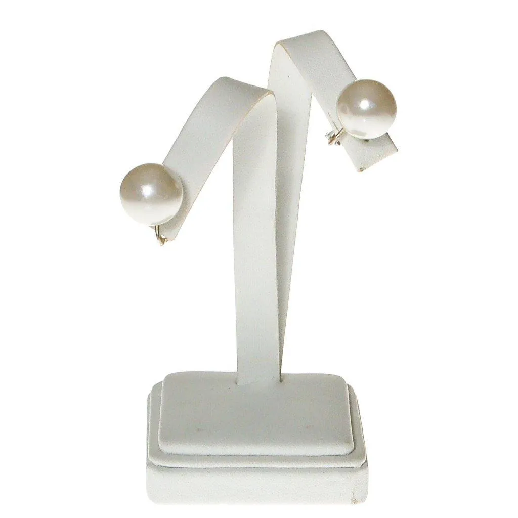 Large Classic White Pearl Earrings