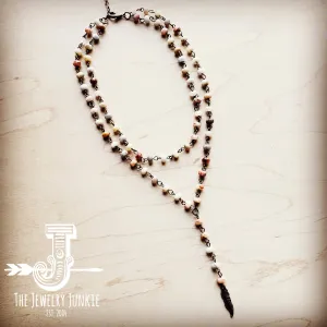 Lariat Natural Agate Necklace