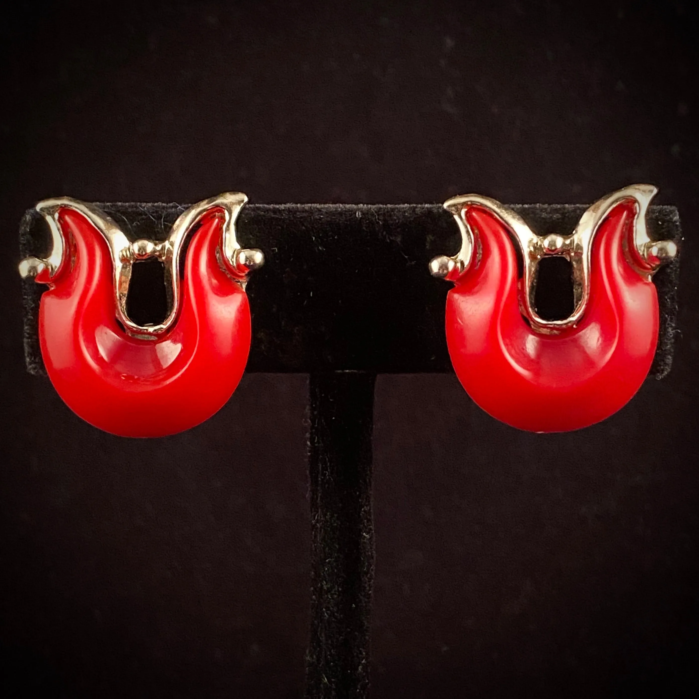 Late 50s/ Early 60s Leru Tulip Shaped Earrings