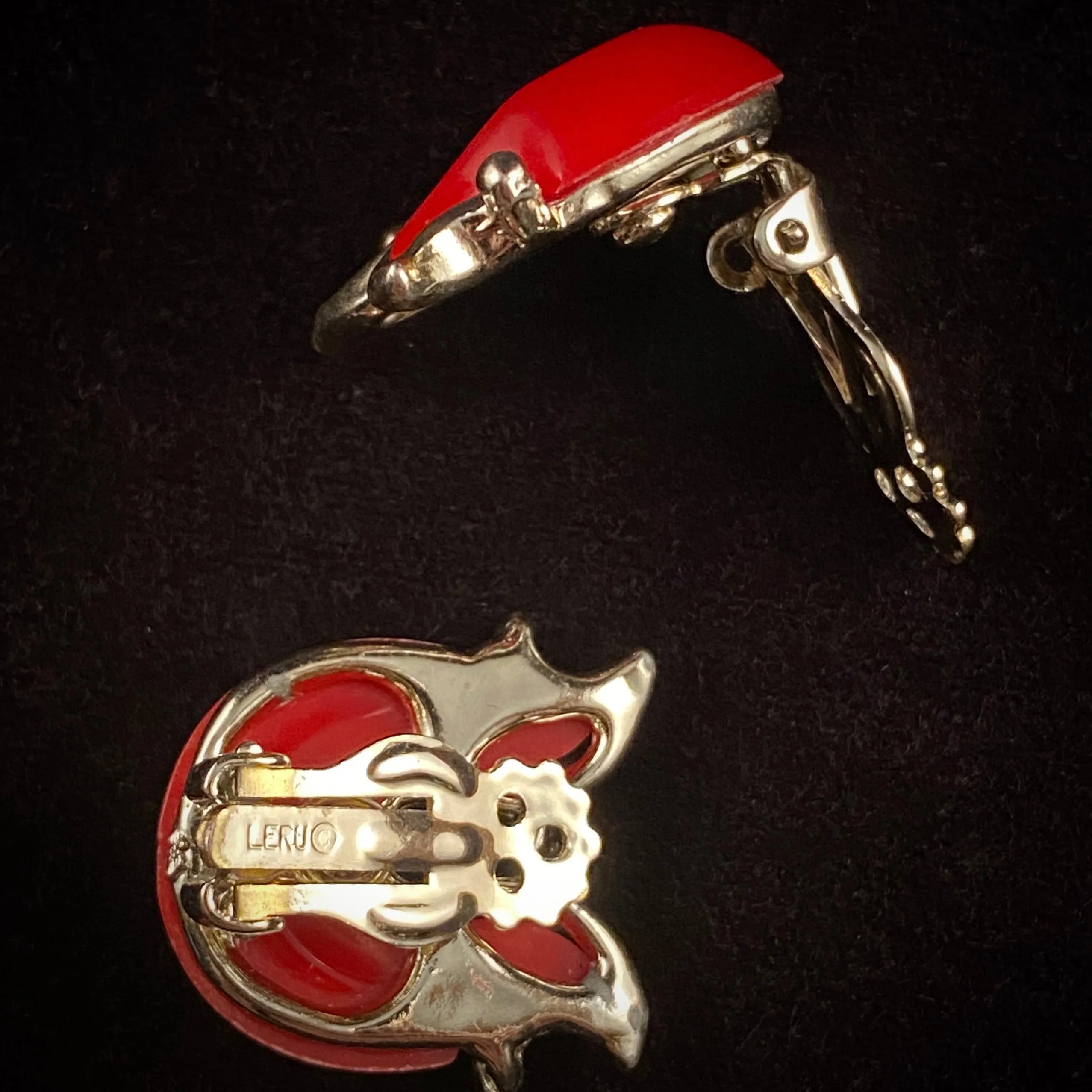 Late 50s/ Early 60s Leru Tulip Shaped Earrings