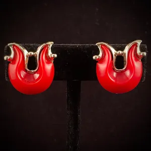 Late 50s/ Early 60s Leru Tulip Shaped Earrings