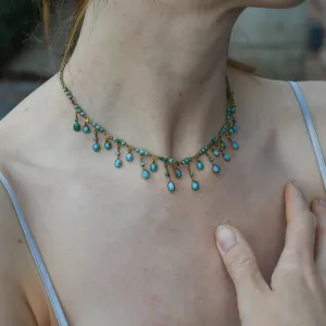 Late Victorian Turquoise Festoon Necklace