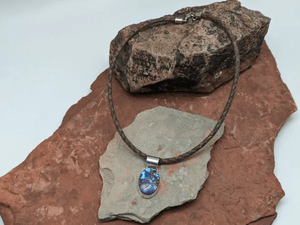 Laura Ingalls Women's Purple Mohave Turquoise  Drop Necklace B-1991
