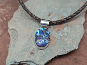 Laura Ingalls Women's Purple Mohave Turquoise  Drop Necklace B-1991