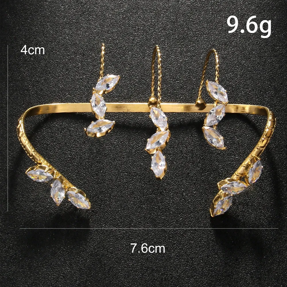 leaf zircon adjustable open rings jltr0505