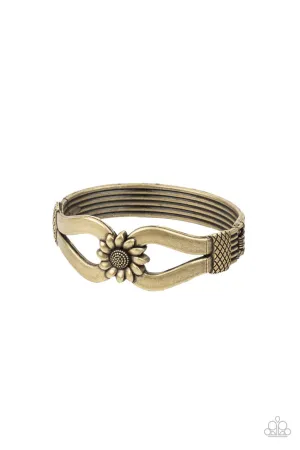 Let a Hundred Sunflowers Bloom Brass Paparazzi Bracelet