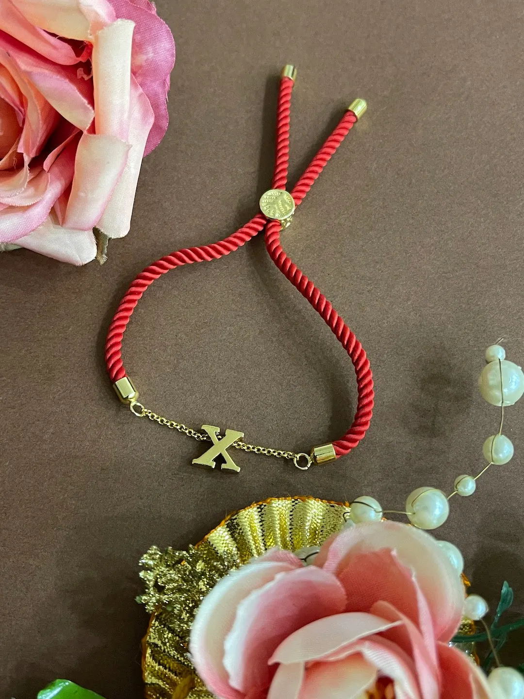 Letter Bracelet | Royal Red Thread Bracelet