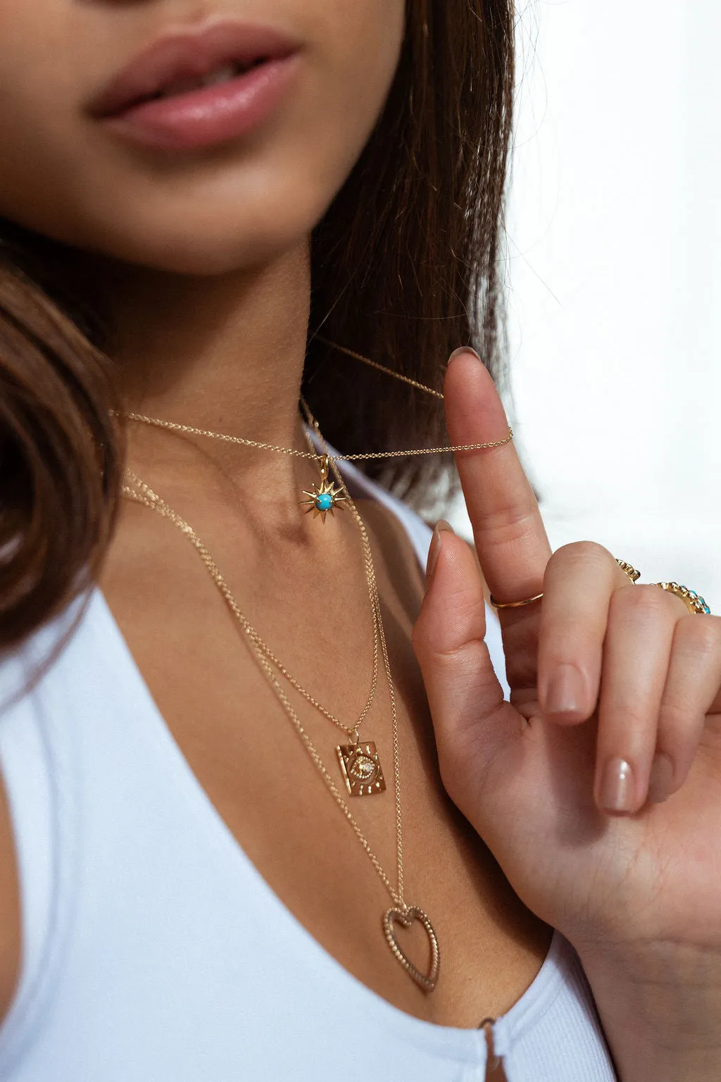 Lone Eye Necklace in Turquoise