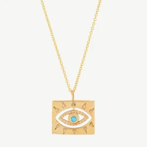 Lone Eye Necklace in Turquoise