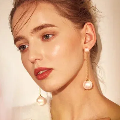 Long Pearl  Clip on Earrings