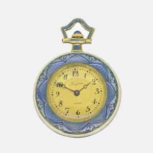 Longines Art Deco Enamelled Pocket Watch