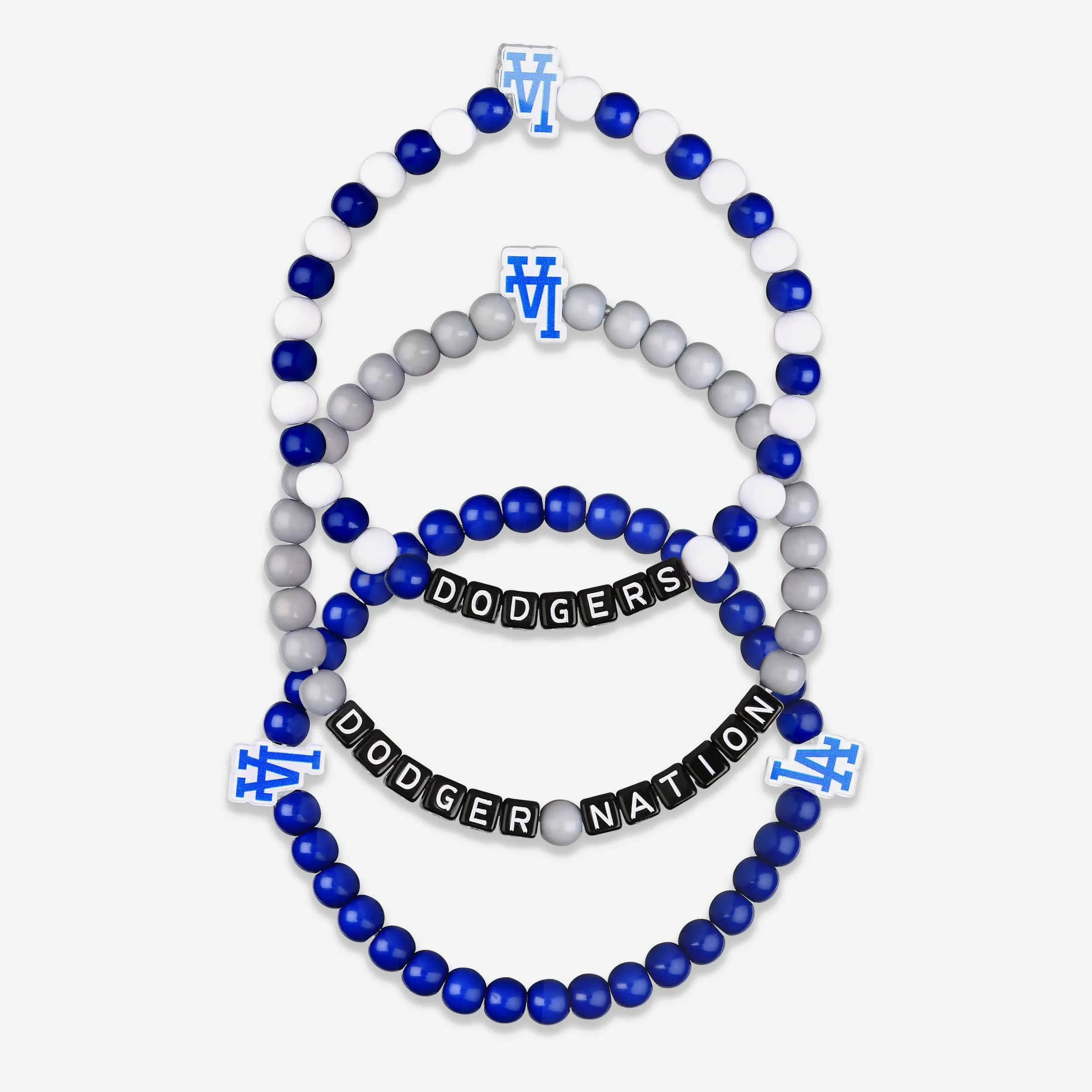 Los Angeles Dodgers 3 Pack Beaded Friendship Bracelet