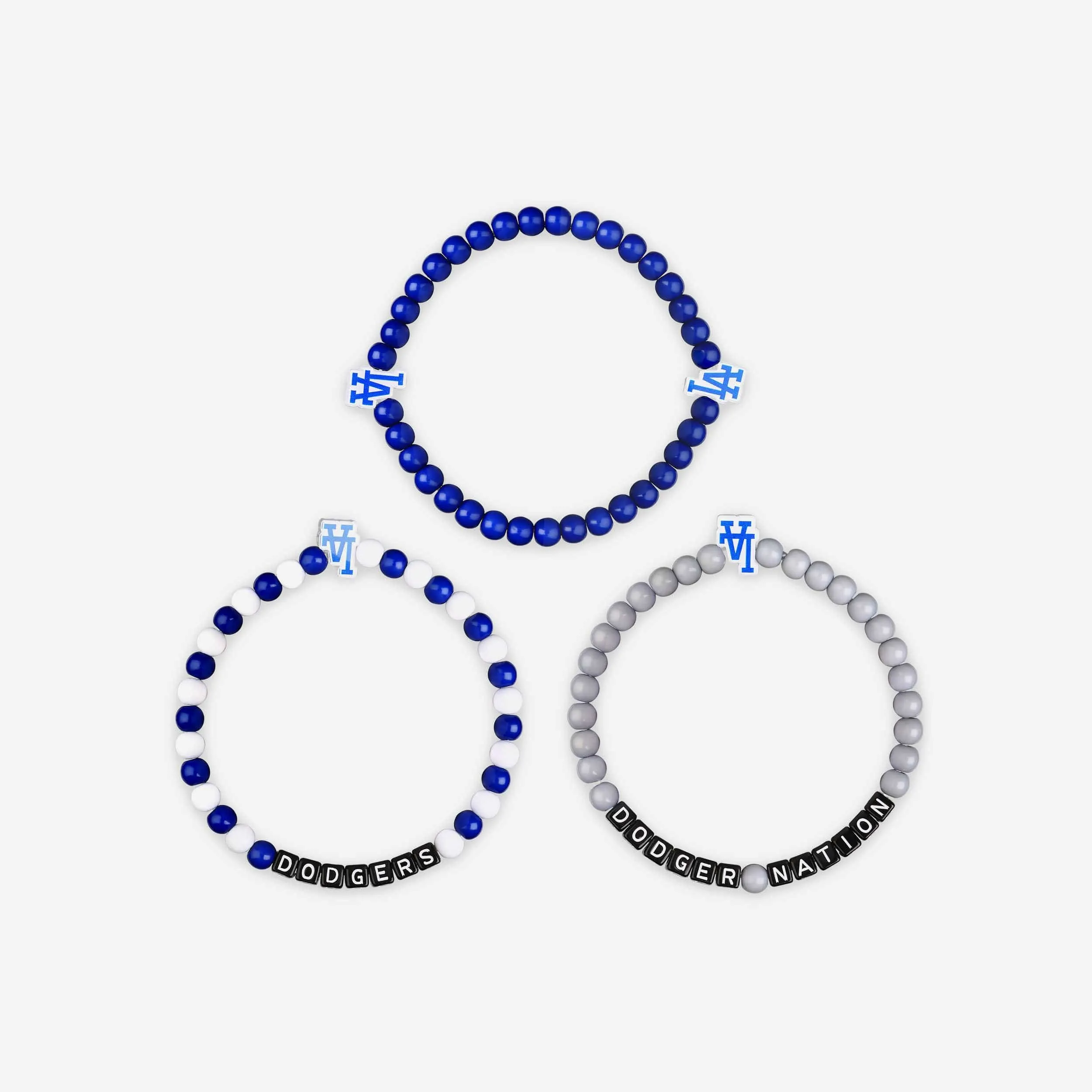 Los Angeles Dodgers 3 Pack Beaded Friendship Bracelet